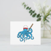 Kraken Baseballschläger Baseball Postkarte (Stehend Vorderseite)