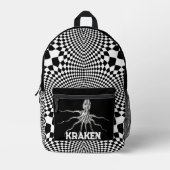Kraken Bedruckter Rucksack (Vorderseite)