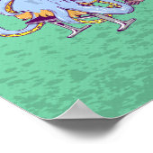 Kraken beim Klavierspielen Poster (Ecke)