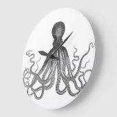 Kraken - Black Giant Octopus / Cthulu Große Wanduhr (Winkel)