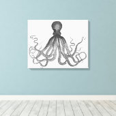 Kraken - Black Giant Octopus / Cthulu Leinwanddruck (Insitu (Holzboden))