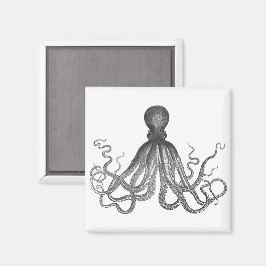 Kraken - Black Giant Octopus / Cthulu Magnet (Vorderseite/Rückseite)