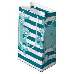 Kraken-blaue mutige Streifen-Geschenk-Tasche Kleine Geschenktüte