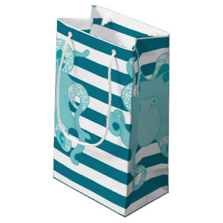 Kraken-blaue mutige Streifen-Geschenk-Tasche Kleine Geschenktüte