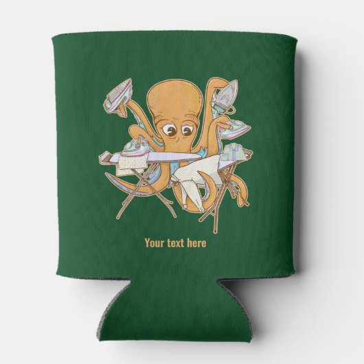 Kraken bügeln, überwältigt von der Arbeit. Dosenkühler (Rückseite)