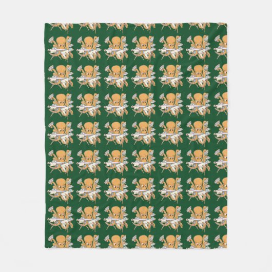 Kraken bügeln, überwältigt von der Arbeit. Fleecedecke (Vorderseite)