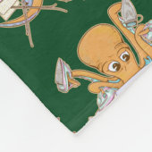 Kraken bügeln, überwältigt von der Arbeit. Fleecedecke (Ecke)