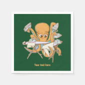 Kraken bügeln, überwältigt von der Arbeit. Serviette (Vorderseite)