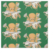 Kraken bügeln, überwältigt von der Arbeit. Stoff (Muster)