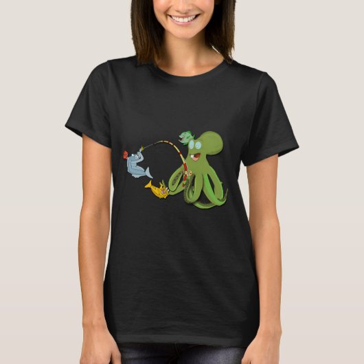 Kraken-Cartoon T-Shirt (Vorderseite)