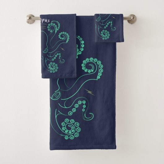 Kraken Cephalopod Tentacles Badhandtuch Set (Insitu)
