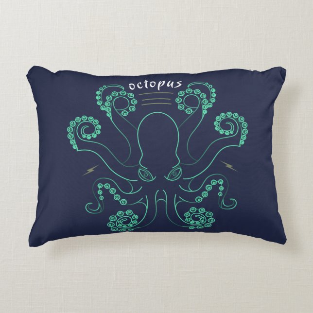 Kraken Cephalopod Tentacles Dekokissen (Vorderseite)