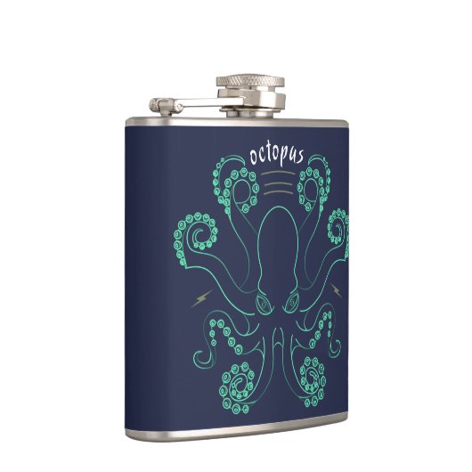 Kraken Cephalopod Tentacles Flachmann (Rechts)