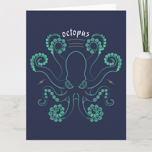 Kraken Cephalopod Tentacles Karte (Vorderseite)