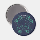 Kraken Cephalopod Tentacles Magnet (Vorderseite/Rückseite)