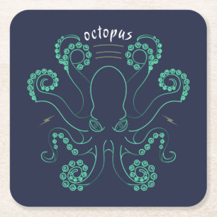 Kraken Cephalopod Tentacles Rechteckiger Pappuntersetzer