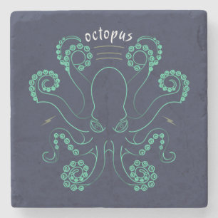 Kraken Cephalopod Tentacles Steinuntersetzer