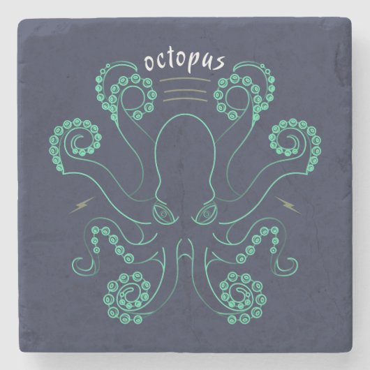 Kraken Cephalopod Tentacles Steinuntersetzer (Vorderseite)