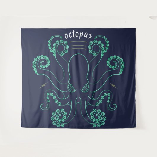 Kraken Cephalopod Tentacles Wandteppich (Vorderseite (Horizontal))
