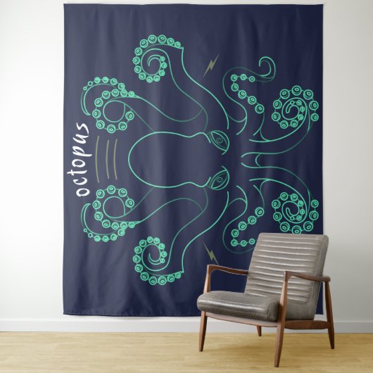 Kraken Cephalopod Tentacles Wandteppich (Beispiel)