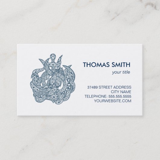 Kraken das Seeungeheuer Visitenkarte (Vorderseite)