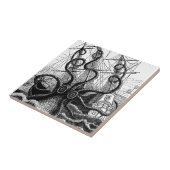 Kraken Eatting ein Segelschiff Fliese (Seite)