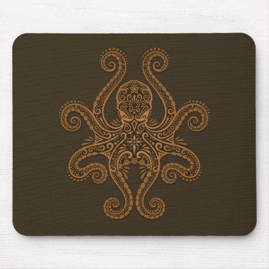 Kraken-Entwurf (Braun) Mousepad (Vorne)