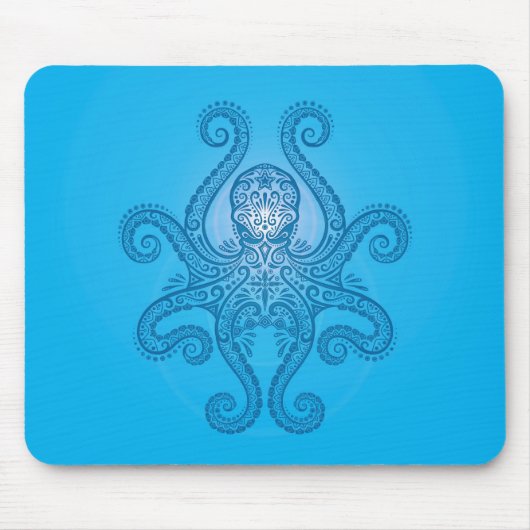 Kraken-Entwurf - hellblau Mousepad (Vorne)