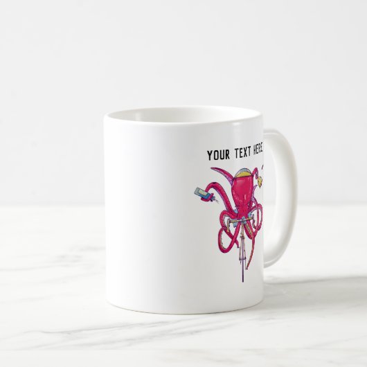 Kraken Fahrrad fahren Kaffeetasse (VorderseiteRechts)