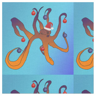 Kraken-Feiertags-Entwurf Stoff