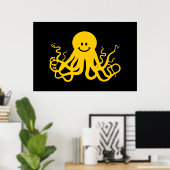 Kraken-Gelb Poster (Heimbüro)