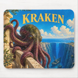 Kraken, Gothic Fantasy Monster Mousepad
