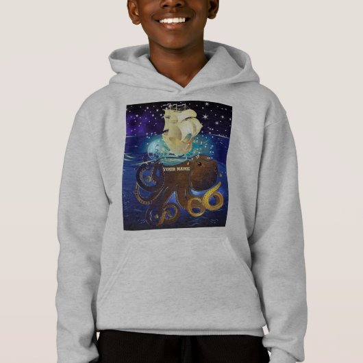 Kraken Groß und Caravella Hoodie (Vorderseite)