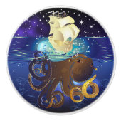 Kraken Groß und Caravella Keramikknauf (Vorderseite)