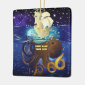 Kraken Groß und Caravella Keramikornament (Links)