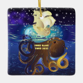 Kraken Groß und Caravella Keramikornament (Vorderseite)