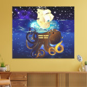 Kraken Groß und Caravella Leinwanddruck (Insitu (Wohnzimmer))