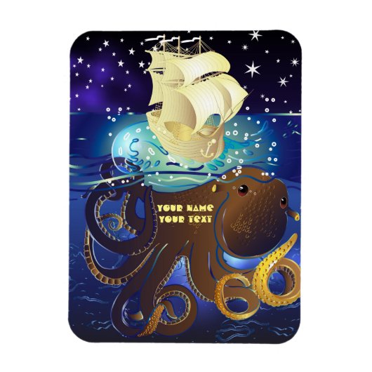 Kraken Groß und Caravella Magnet (Vertikal)