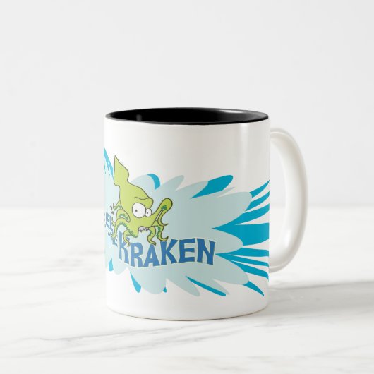 Kraken großes Spritzen Zweifarbige Tasse (VorderseiteRechts)