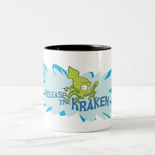 Kraken großes Spritzen Zweifarbige Tasse