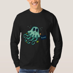 Kraken grün in hellgrün und mit farbigen Falten T-Shirt