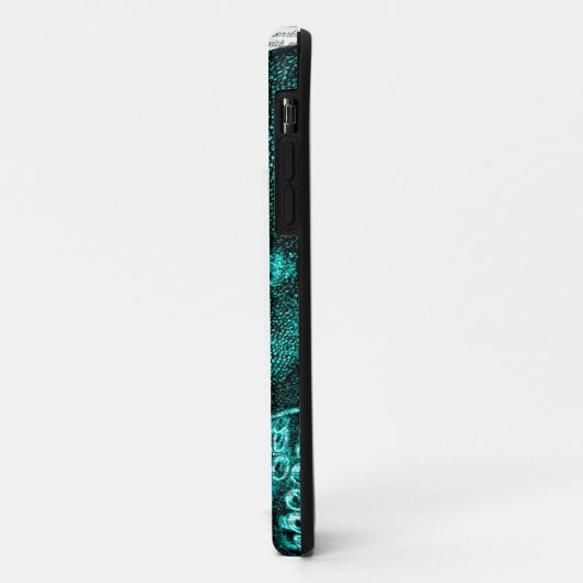 Kraken-grüne Hälfte Case-Mate iPhone Hülle (Hinten/Links)