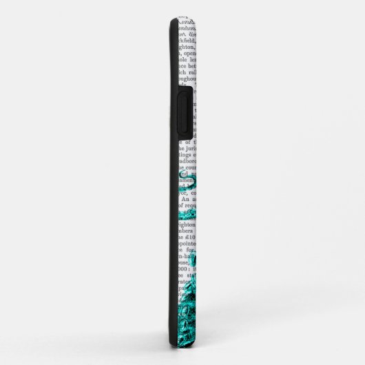 Kraken-grüne Hälfte Case-Mate iPhone Hülle (Hinten/Rechts)