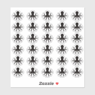 Kraken-Hochzeitsplatz-Karten Essen Menü Wahl Aufkleber