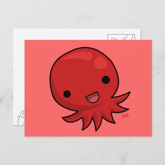 Kraken jr.-Postkarte Postkarte (Vorne/Hinten)