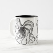 Kraken-Kaffee-Tasse Zweifarbige Tasse (Vorderseite Links)