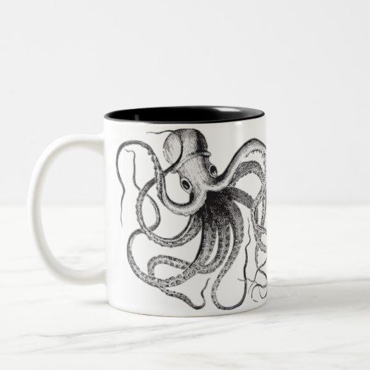 Kraken-Kaffee-Tasse Zweifarbige Tasse (Links)