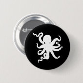Kraken-Knopf des kleinen Kraken-Tintenfischs Button (Vorne & Hinten)