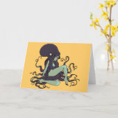 Kraken-Königin Karte (Gelbe Blume)