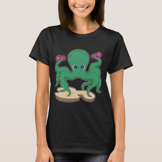 Kraken-Krafttraining Dumbells T-Shirt (Vorderseite)